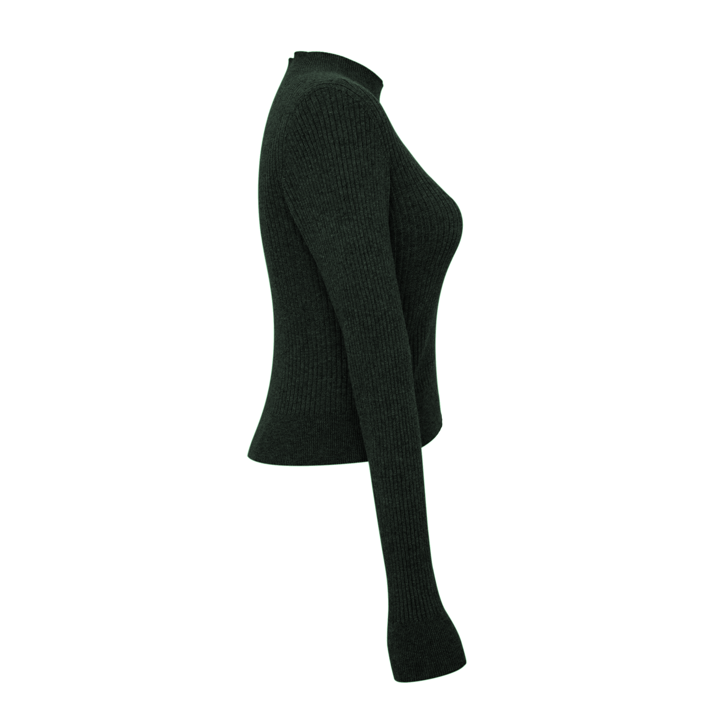 Val rib knit long sleeve - Pine