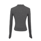 Val rib knit long sleeve - Charcoal