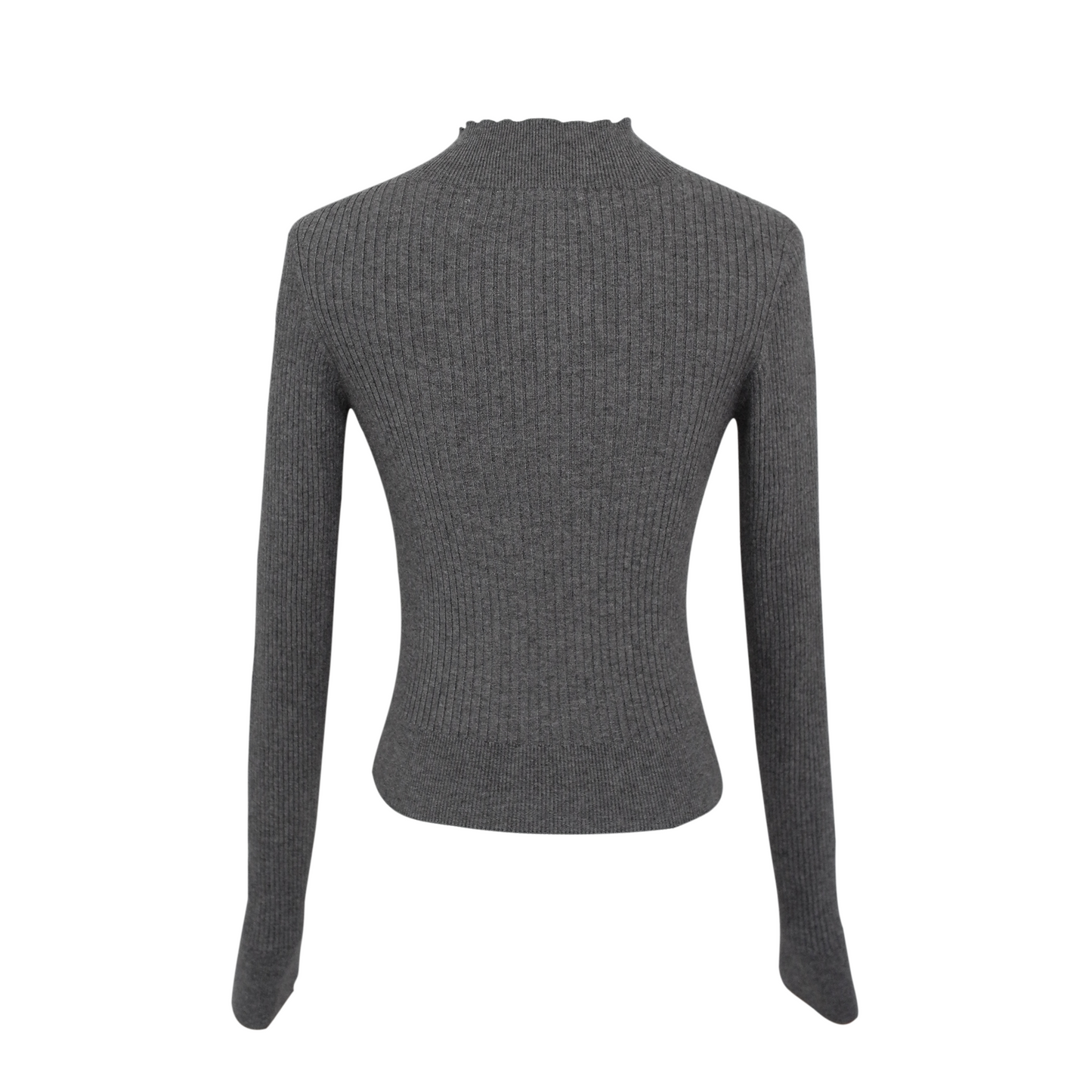 Val rib knit long sleeve - Charcoal