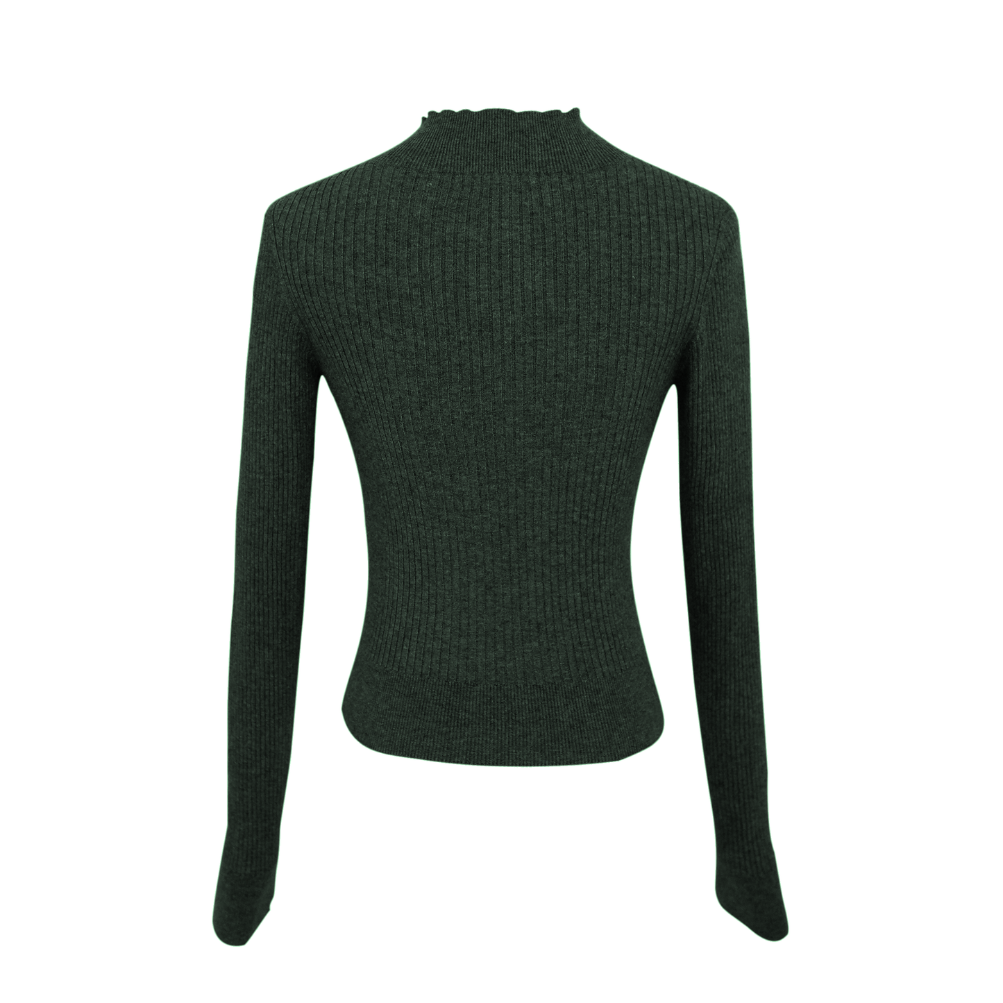 Val rib knit long sleeve - Pine