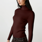 Ines stretch turtleneck - Oxblood