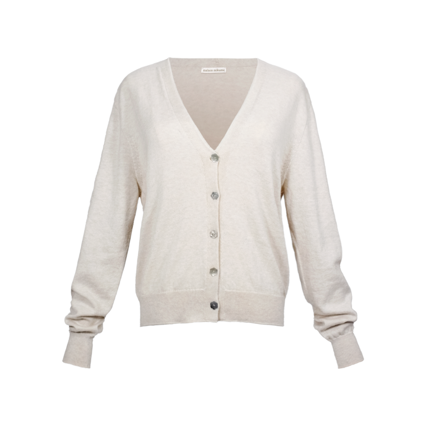 Beige cardigan on a white background