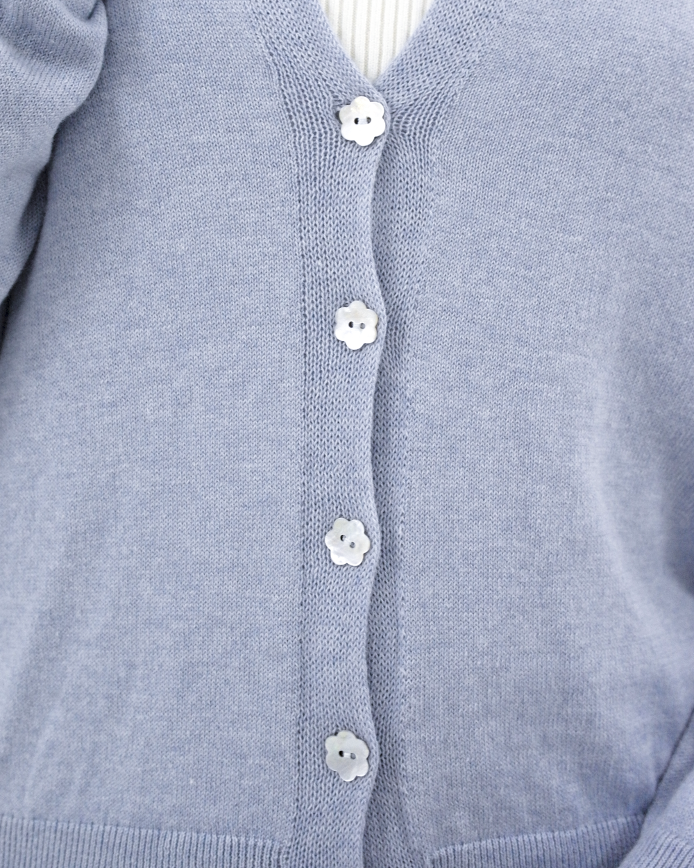 Jasmin 100% cotton cardigan - Cielo
