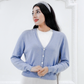 Jasmin 100% cotton cardigan - Cielo