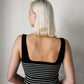 Marin Knit Tank - Black & White Stripe