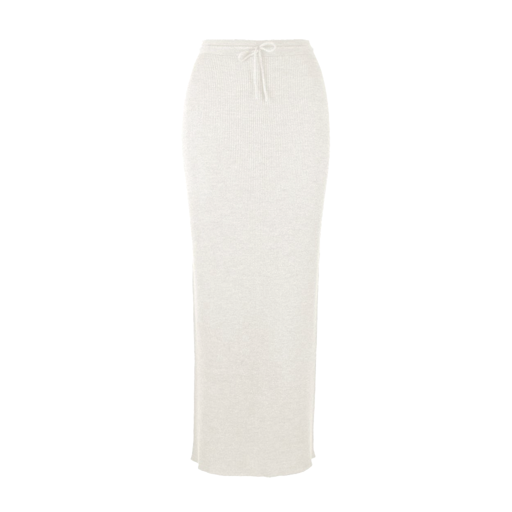 Lana Merino maxi skirt - Soft white