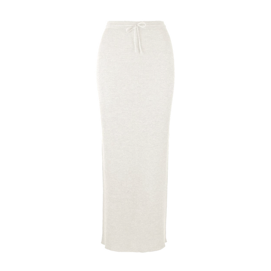 Lana Merino maxi skirt - Soft white