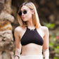 Penny Knit Bralette Top - Black
