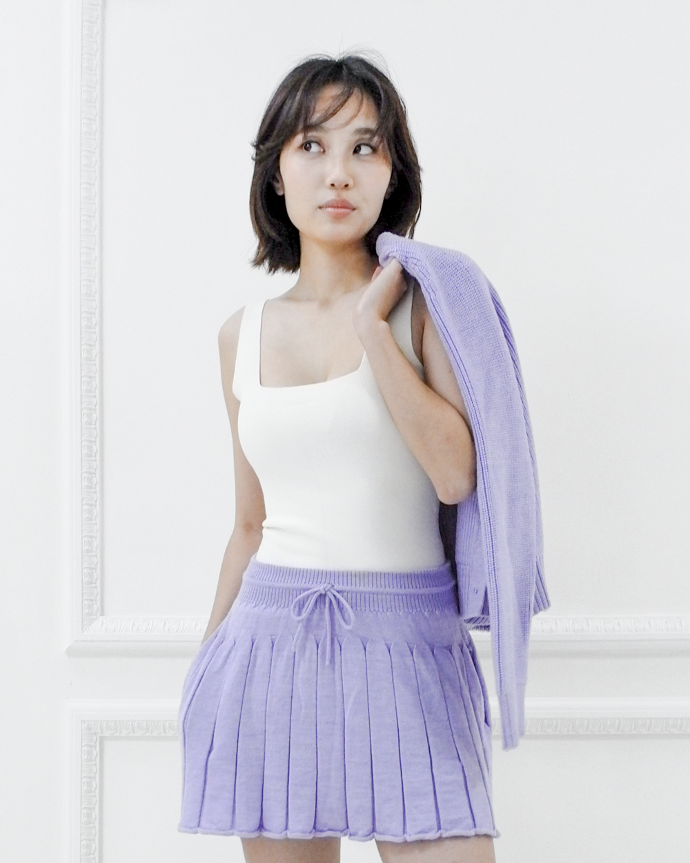 Risa performance knit tank - White