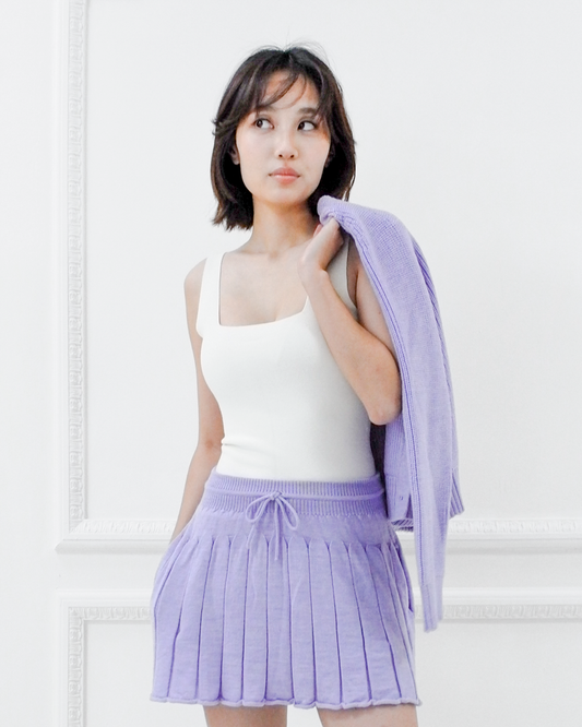 Risa performance knit tank - White