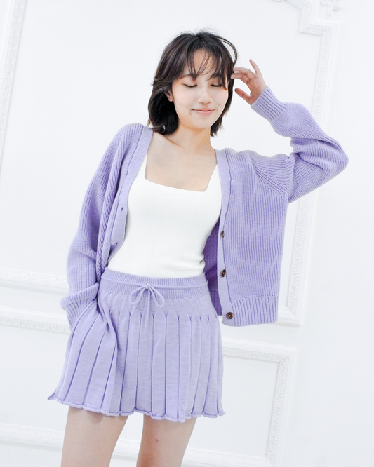 Marnie merino cardigan - Lavender