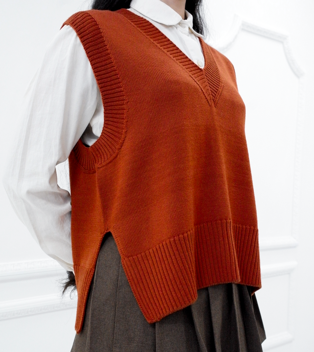 Lenora merino sweater vest - Sienna
