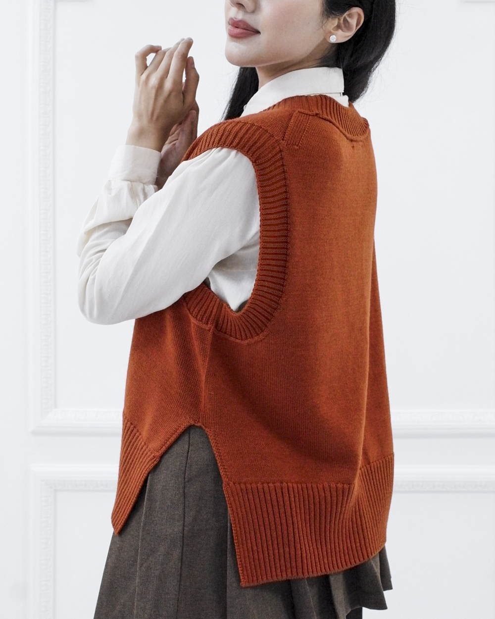 Lenora merino sweater vest - Sienna