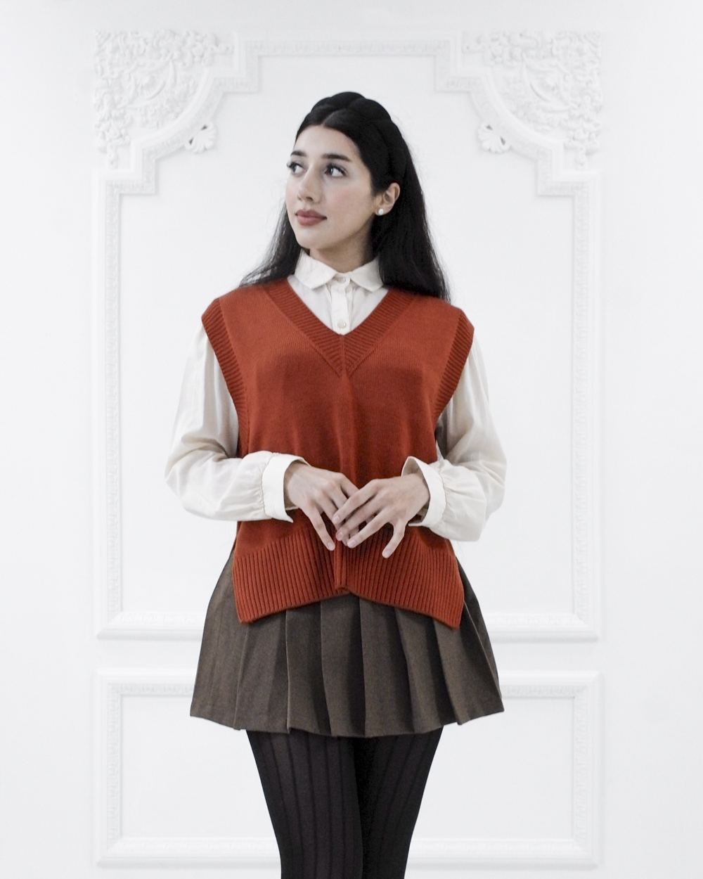 Lenora merino sweater vest - Sienna