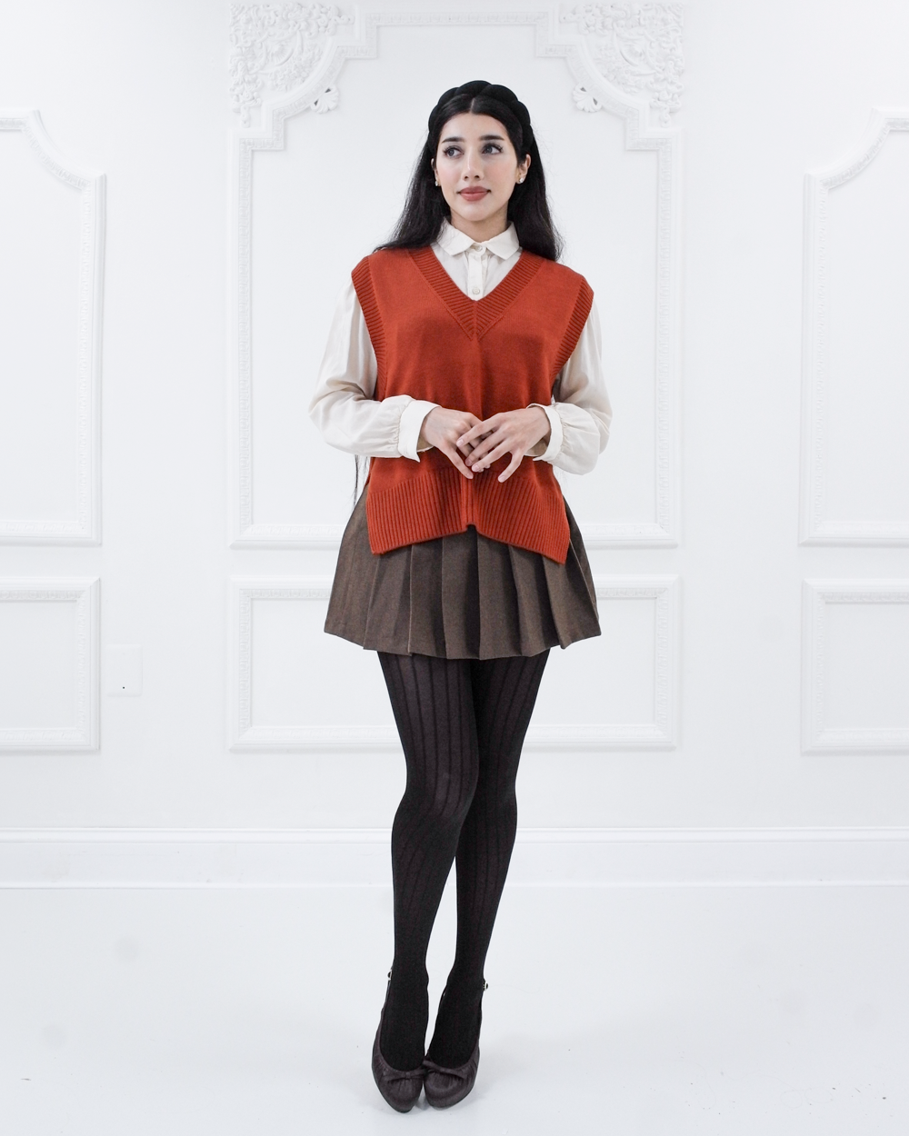 Lenora merino sweater vest - Sienna