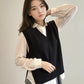 Lenore Merino Sweater Vest - Black