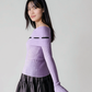 Lisette Merino off-shoulder top - Lavender