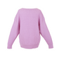 Back view of Mable sweater in cool pink.