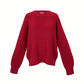Maisie Merino popcorn pullover - Crimson