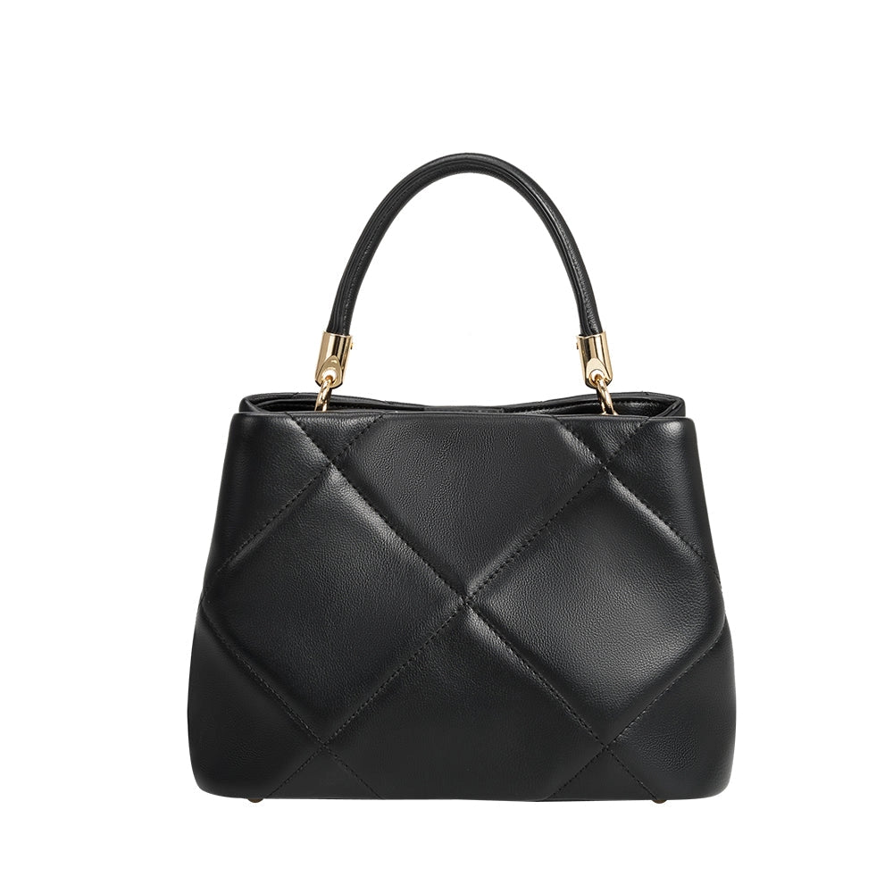 Blake Recycled Vegan Top Handle Bag in Black