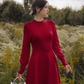 Merlina Knit Dress - Cherry