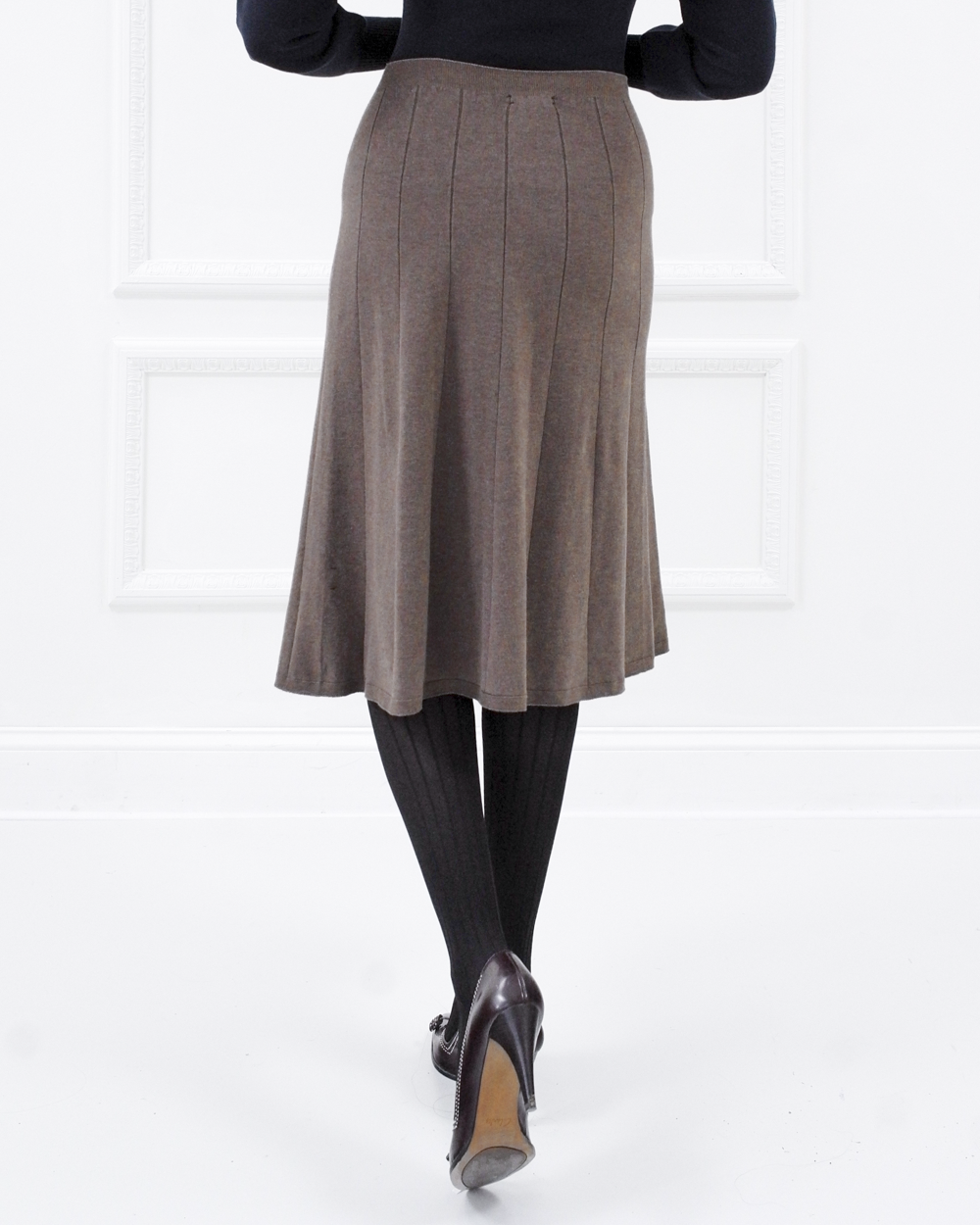 Juliet knit midi skirt - Taupe