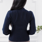 Meryl knit bishop top - Navy