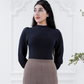 Meryl knit bishop top - Navy