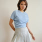 Mika Merino Cropped Tee - Baby Blue
