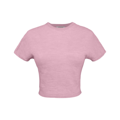 Mika Merino Cropped Tee - Sakura