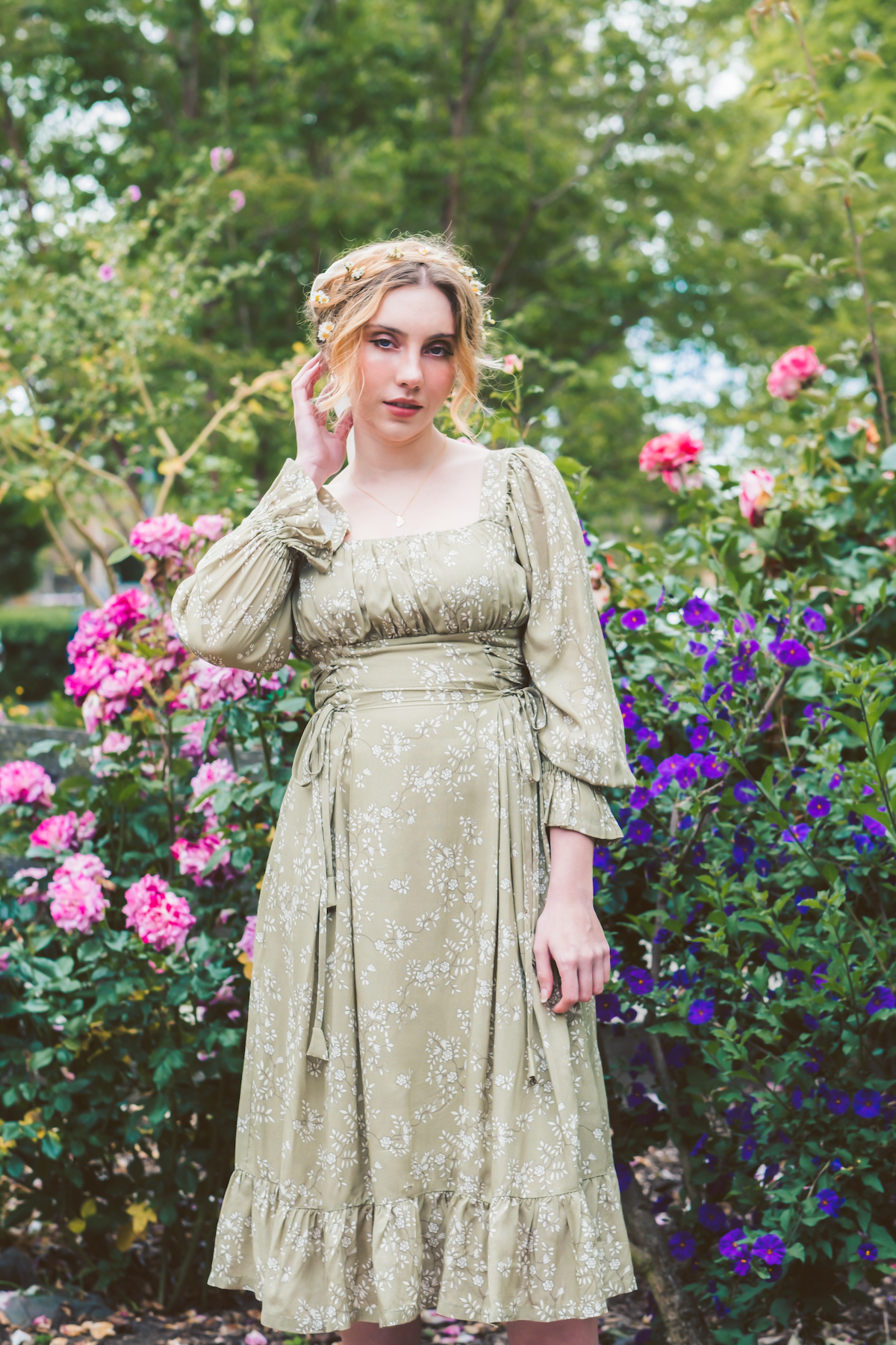 Clarice adjustable side-tie dress