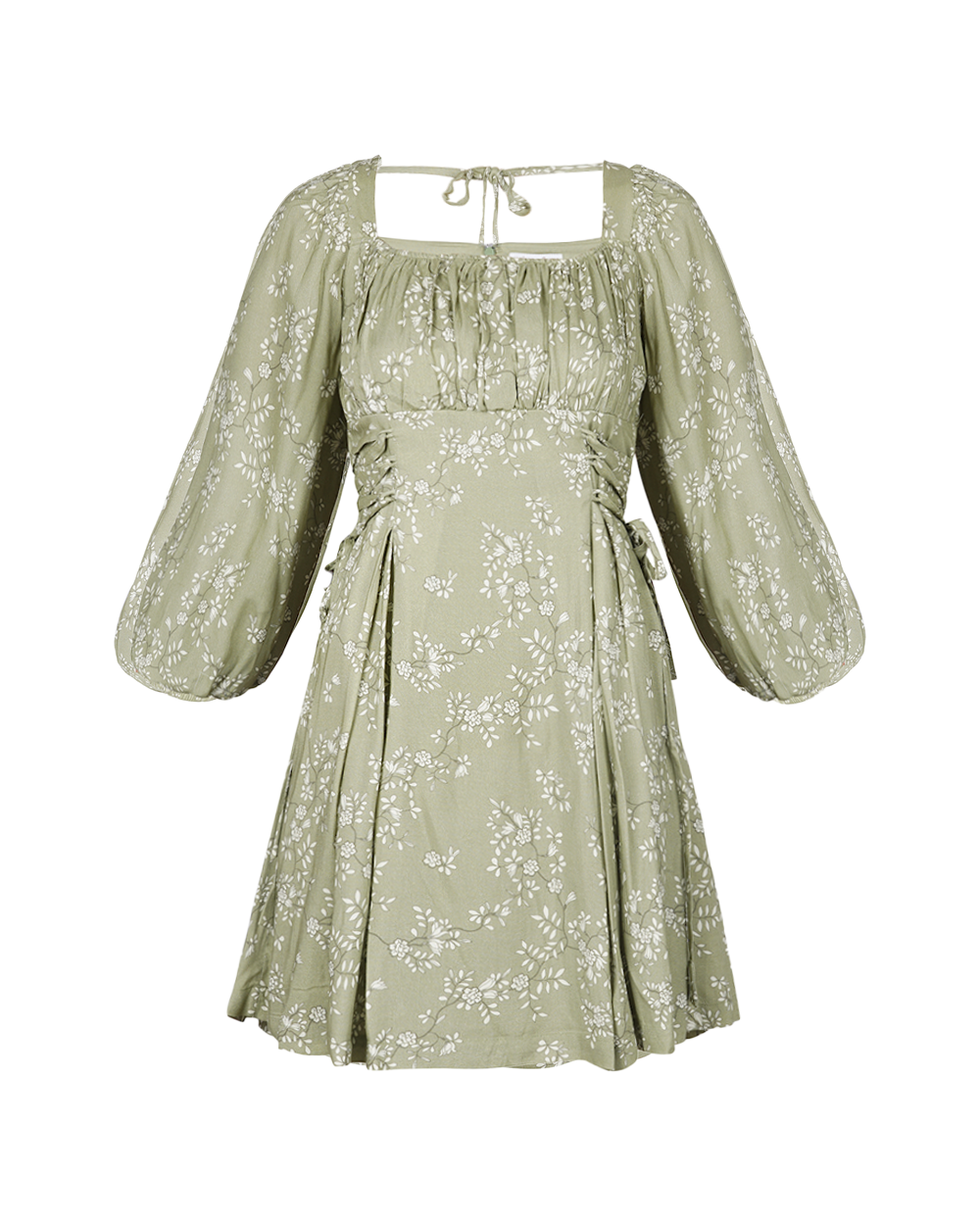 Sinclair adjustable side-tie dress - Sage