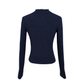 navy rib knit long sleeve back view