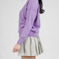 Vera Merino mock neck sweater - Lilac
