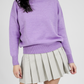 Vera Merino mock neck sweater - Lilac