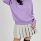 Vera Merino mock neck sweater - Lilac
