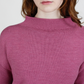 Vera Merino mock neck sweater - Raspberry