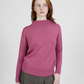 Vera Merino mock neck sweater - Raspberry