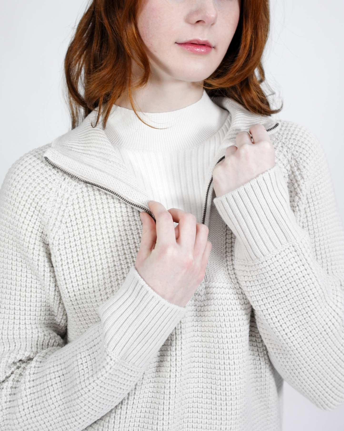 Wren merino quarter zip pullover - Oatmeal