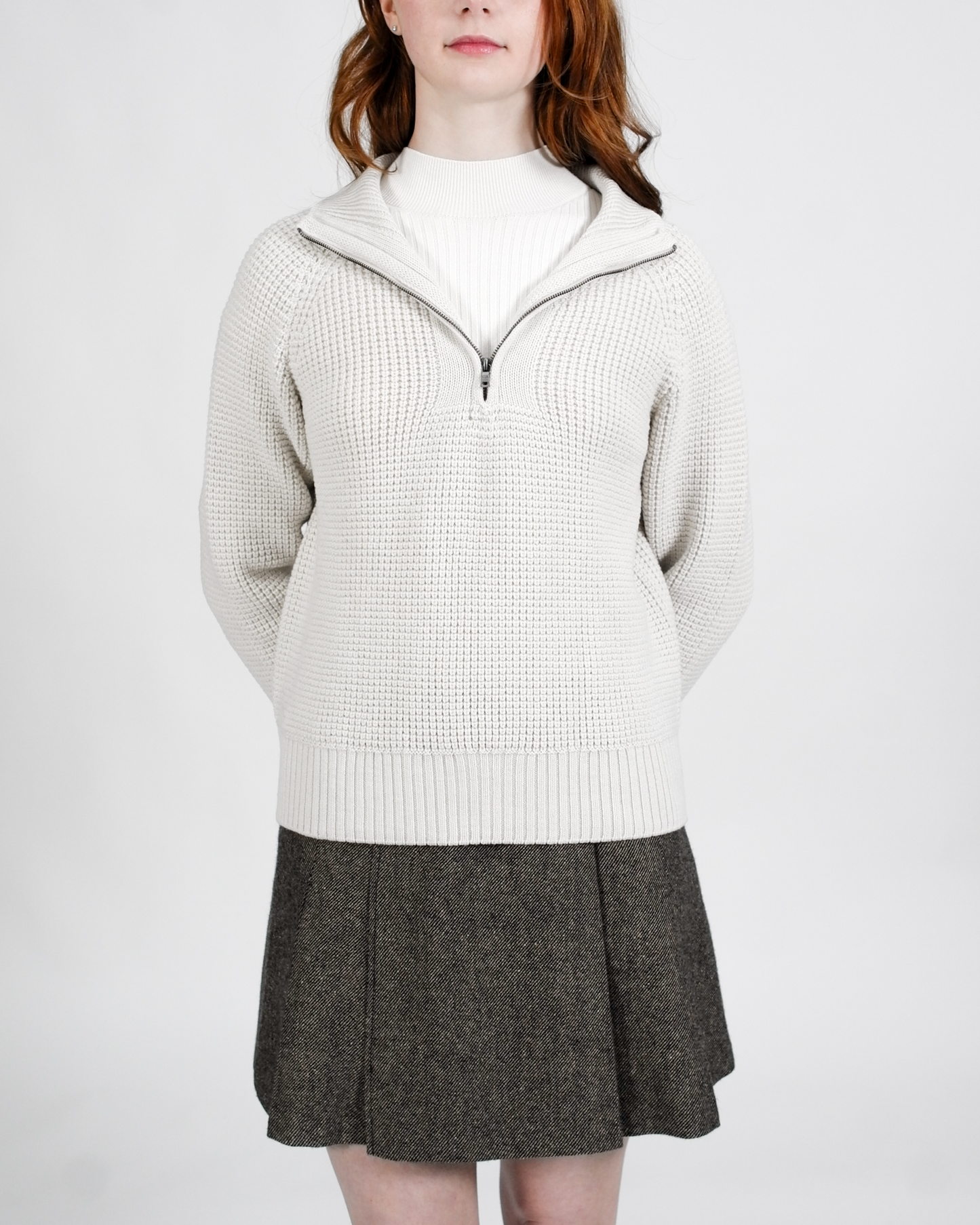 Wren merino quarter zip pullover - Oatmeal