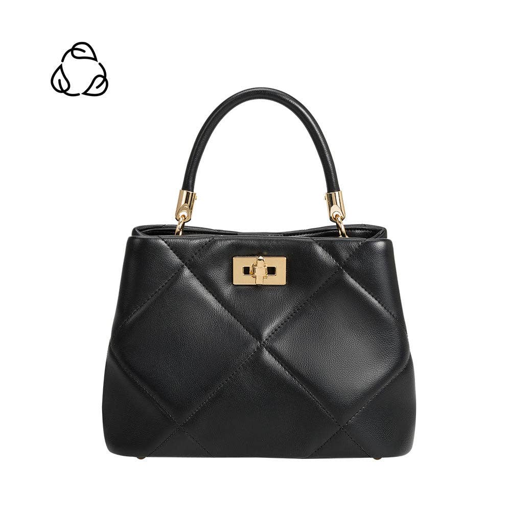 Blake Recycled Vegan Top Handle Bag in Black