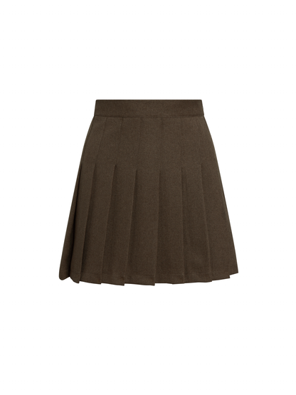 Classic Pleated Skirt - Choco