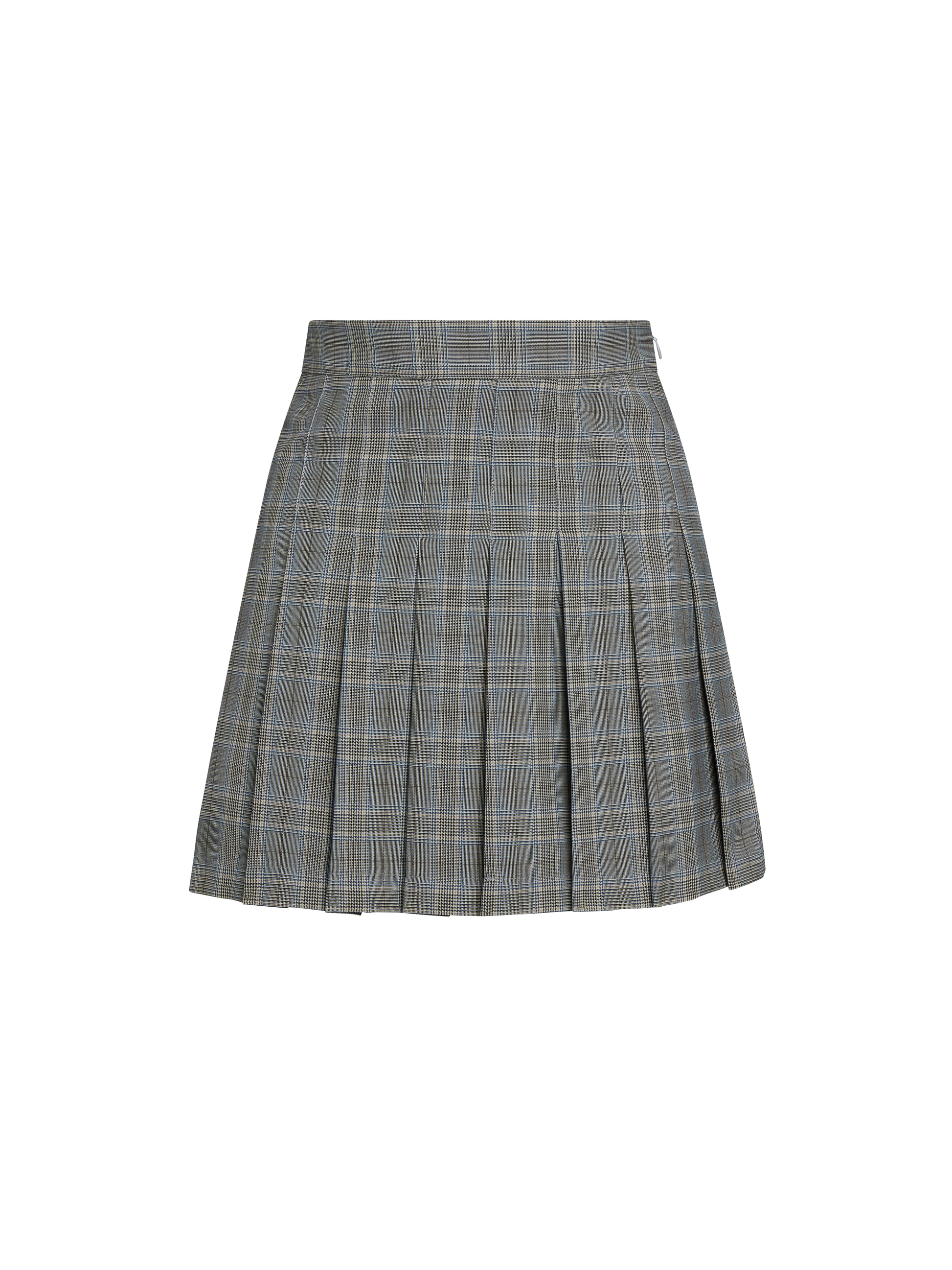 Classic Pleated Skirt Earl Grey Plaid