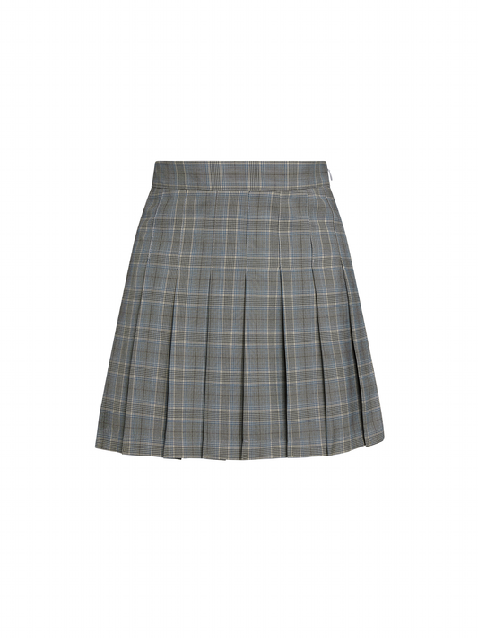 Classic Pleated Skirt - Earl Grey Plaid