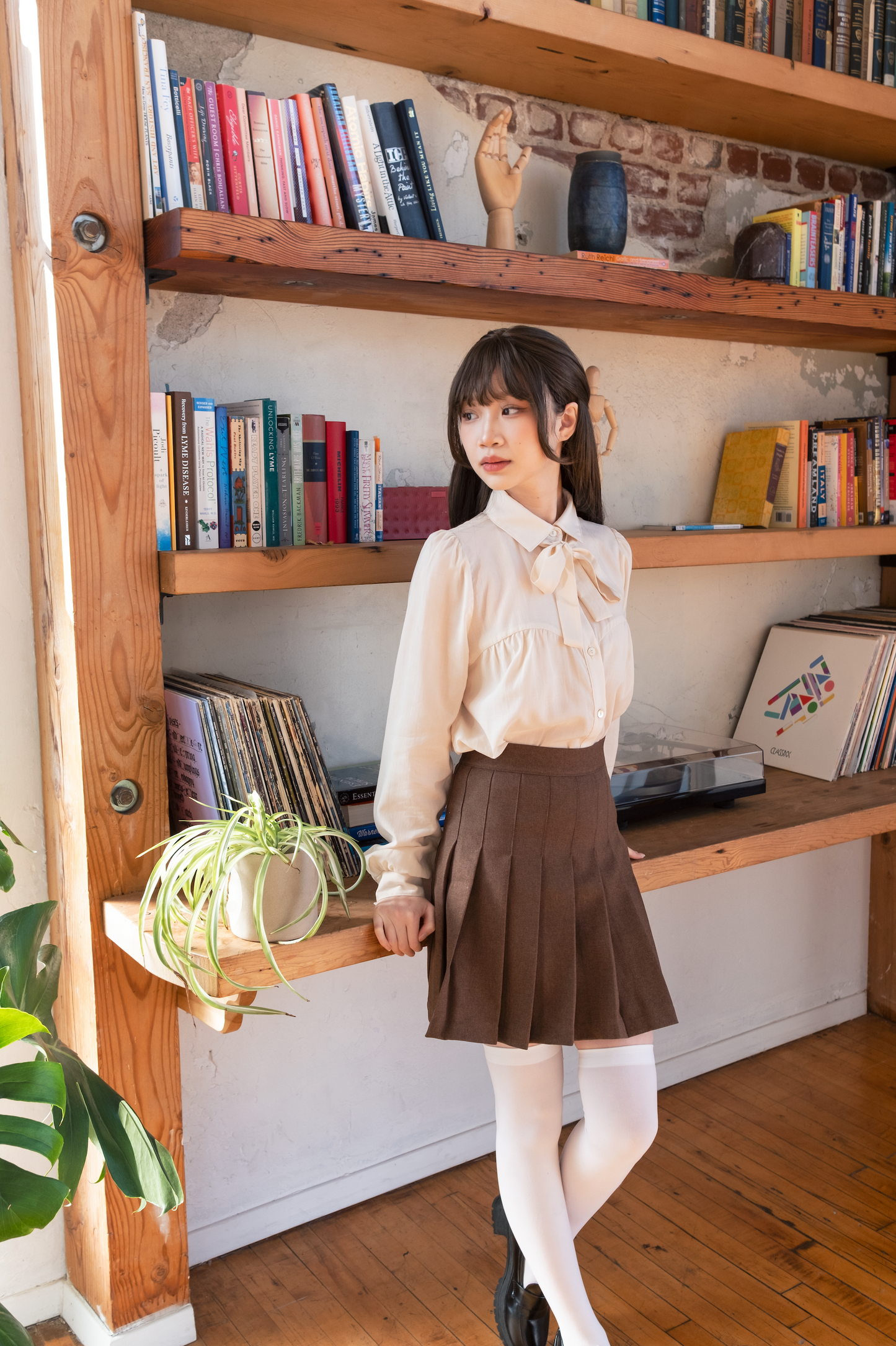 Classic Pleated Skirt - Choco