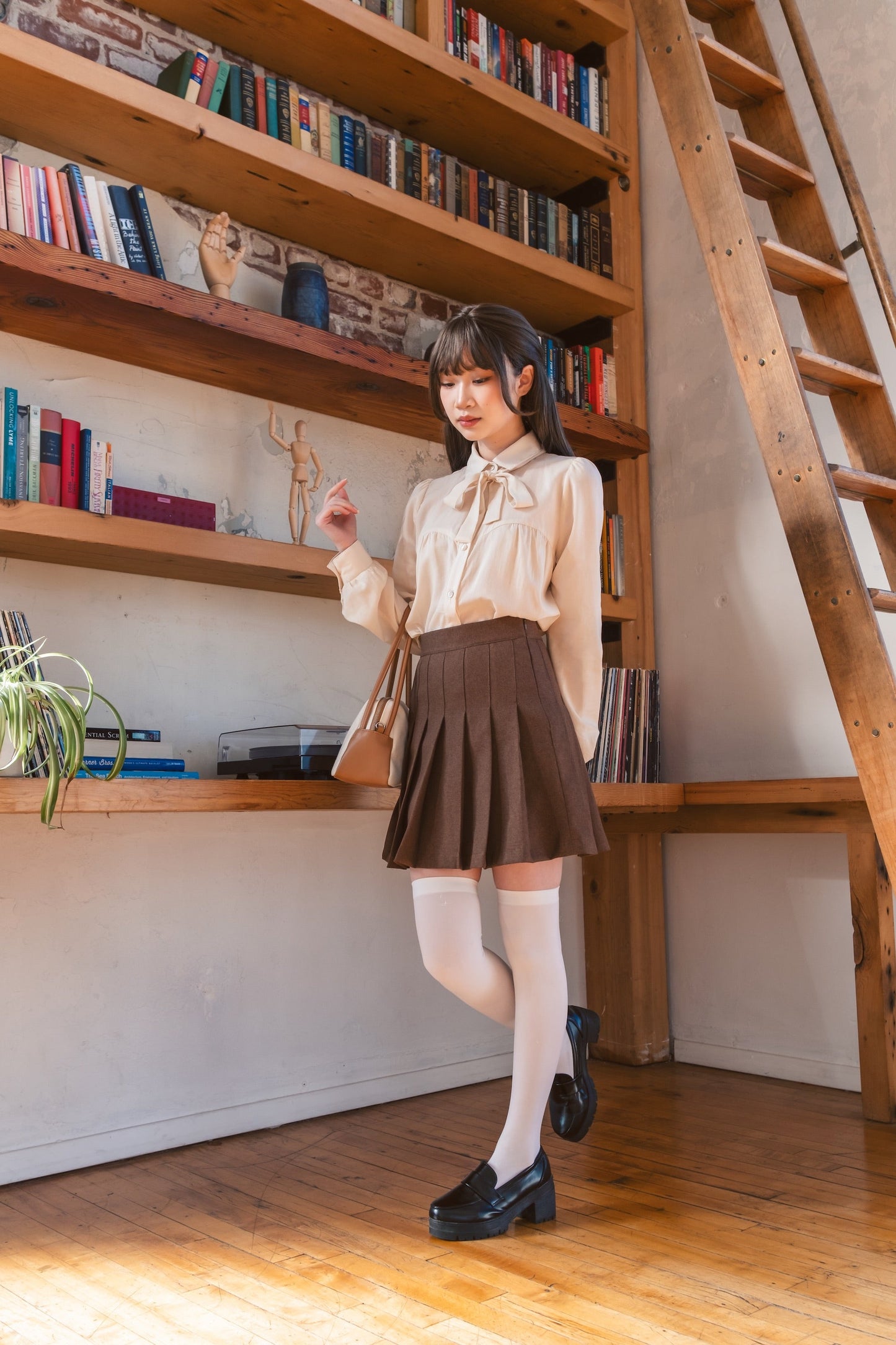 Classic Pleated Skirt - Choco