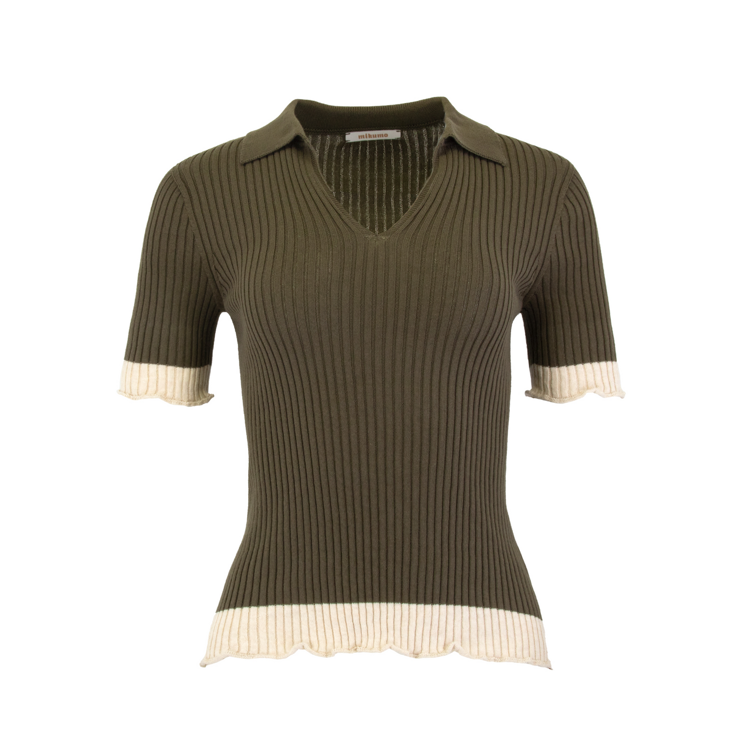 The Corinne Knit Polo - Moss